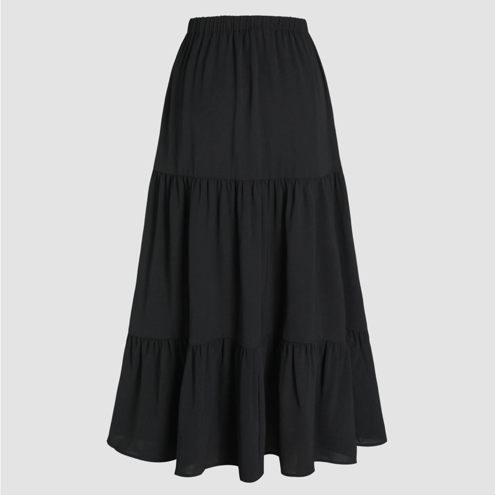 Elegant Black Maxi Skirt